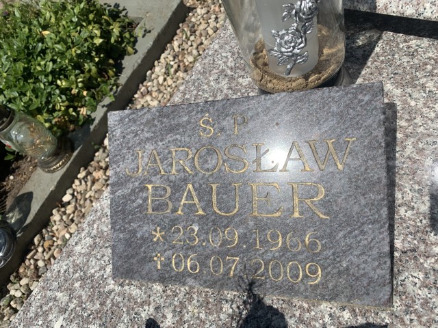 Jarosław Bauer  1966 Brojce - Grobonet - Wyszukiwarka osób pochowanych